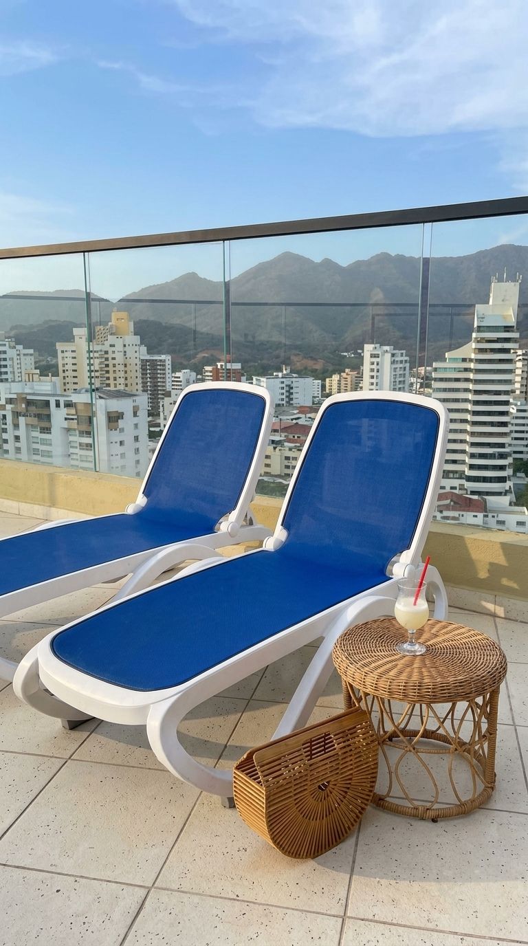 Caribbean Sea view from a beach-view apartment rental in El Rodadero Santa Marta